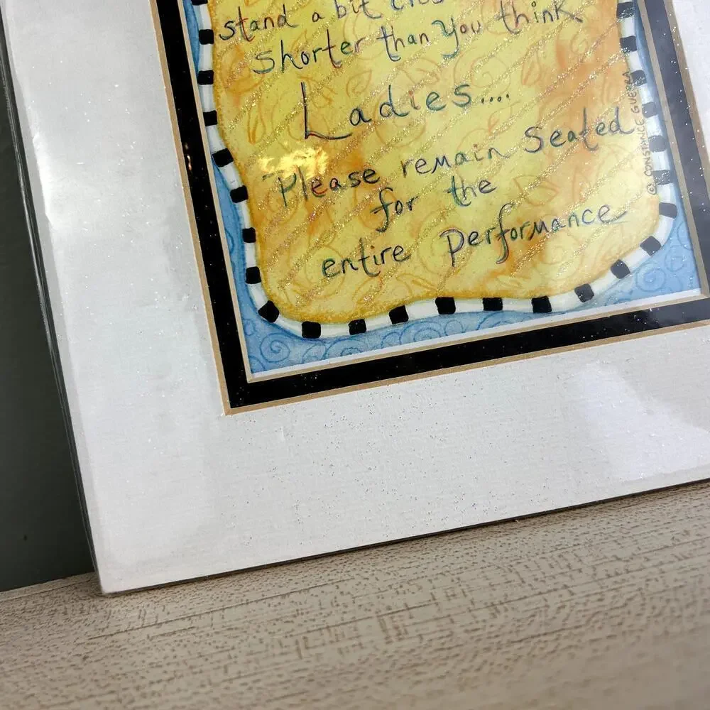Constance Guerra Art Funny Bathroom Sign Matted to 8